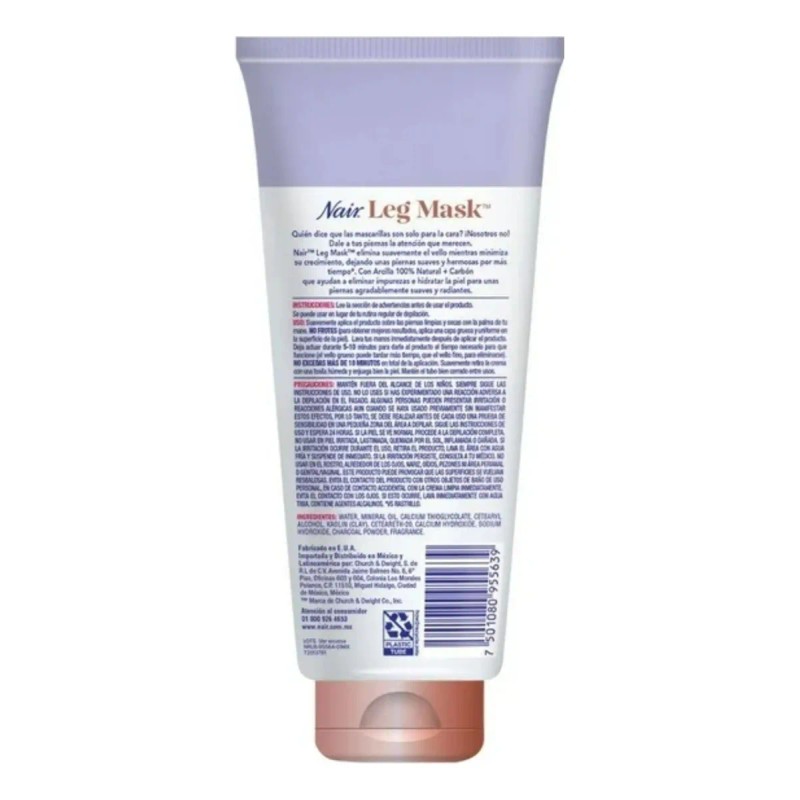 Crema Para Depilar Nair Leg Mask Suave Y Luminosa 227g