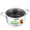 NutriChef 5 QT Stainless Steel Stew Pot - Triply Kitchenware