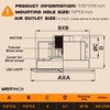 Gopper 12" Ultra Quiet Bathroom Exhaust Fan with 6500K LED