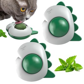 Counius Pack of 3 Catnip Balls Toy for Cats, Rotating Catnip Wall Roller, Interactive Cat Toy, 360° Rotation for Licking Cats, Catnip Balls, Wall Catnip Balls Toys