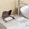 Pack of 2 Soap Dish with Lid, Travel Soap Box,
