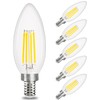comzler E12 LED Candelabra Bulb Dimmable, Chandelier Light Bulb 2700K