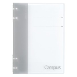 Kokuyo Loose Leaf Binder A5 Campus Notebook-like Binder, 2 x 2 Rings, Gray, Le-NP134M