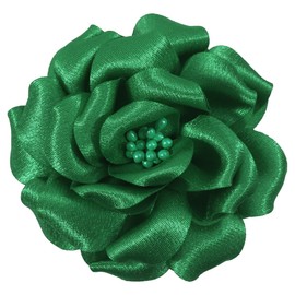 Merdia Camellia Flower Brooches and Pins for Women | Hat Pins for Women | Flower Brooches for Women | Floral Brooch Pins for Women Fashion | Hair Accessories for Women | Brooches for Weddings |-(Green)-