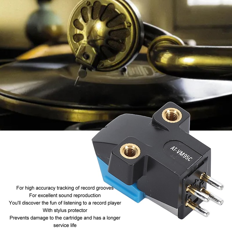 AT VM95C Phonograph Cartridge Dual Moving Magnet Replacement Turntable Cartridge