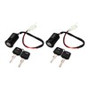 GOOFIT 2Pcs 2 Wire Ignition Key Switch Replacement for 50cc