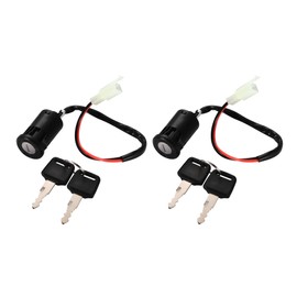 GOOFIT 2Pcs 2 Wire Ignition Key Switch Replacement for 50cc 70cc 90cc 110cc 125cc 150cc 200cc 250cc Electrical Scooter Go Kart ATV 4 Wheeler Quad