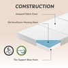 MLILY Folding Mattress, 4 inch Single Tri-fold Memory Foam Mattress,