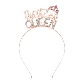 Birthday Queen Headband for Women Girls Happy Birthday Tiara Party Favors Birthday Crown Hairband for Sweet 16th 21sh 30th 40th Bday Party Supplies for Women Girls