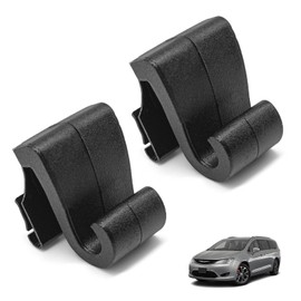 SYudwen Door Sun Shade Hook Clips, Compatible with Chrysler Voyager 2017-2022, Pacifica 2017-2022, Window Shade Hook Replace OE #5XR76DX9AA (2 pcs Black)