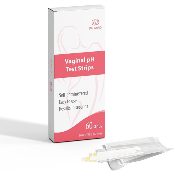 [60 Pack] PGYARD Vaginal Health pH Test Strips, Feminine pH Test, Value Pack | Monitor Vaginal Intimate Health & Prevent Infection | Accurate Acidity & Alkalinity Balance