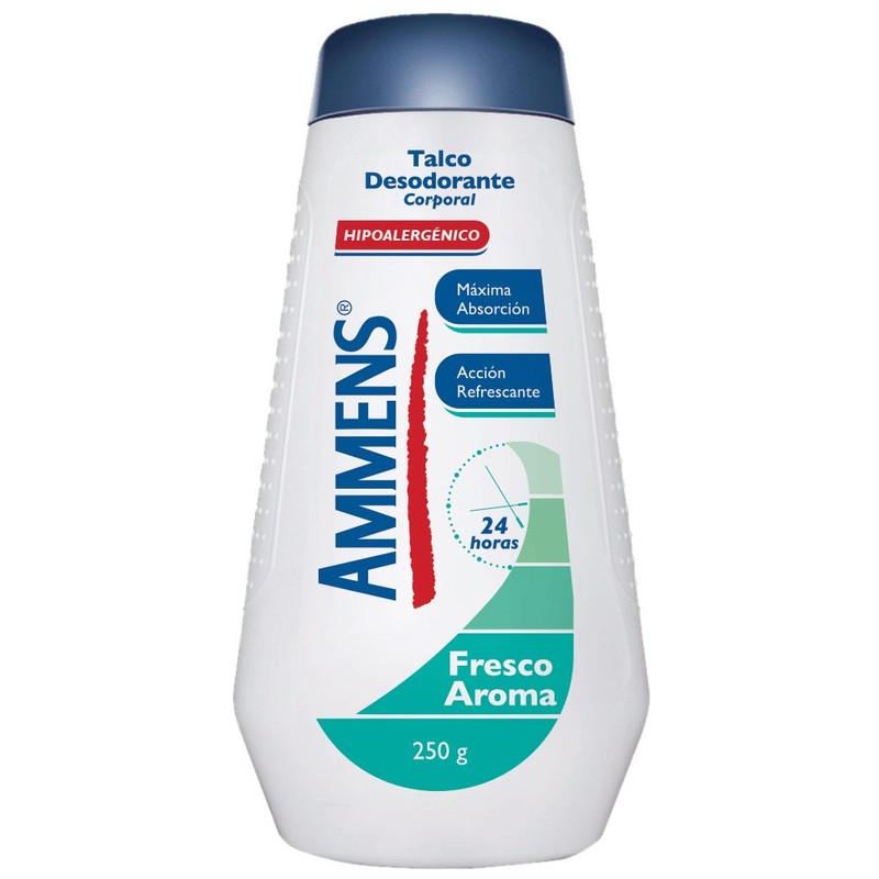 Ammens Fresco Aroma Talco Corporal, 250g, Pack of 1