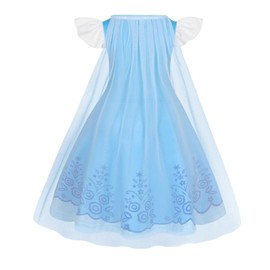 WonderBabe Snow Queen Princess Costumes for Girls Dress Up Clothes for Little Girls Toddler Costume with Cape Birthday Party size 9-10