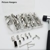 ATDORO 136pcs Picture Hangers, 5 Sizes Picture Hanging Kits, Picture
