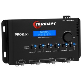 Taramp's Pro 2.6S Digital Signal Processor Equalizer 3-band Graphic Equalization 6 Channels 18K Ohms(RCA) Output Impedance 47 Ohms Limiter Adjustable Car Audio System