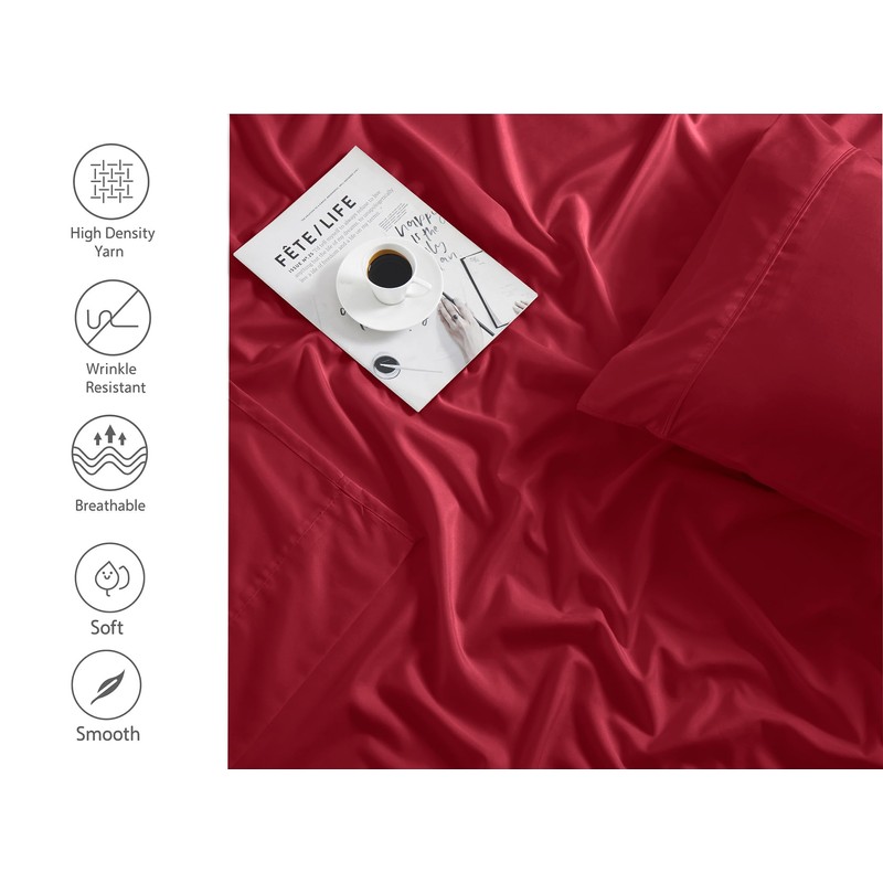 Lanest Housing Twin XL Sheet Sets, 2400 Thread Count Soft