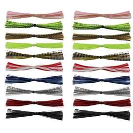 20 Bundles 10 Mixed Colors Silicone Skirts Fishing Skirt Lures Spinnerbaits Buzzbaits Squid Rubber Jig Head Lures Fly Tying Material Fishing Bait Accessories