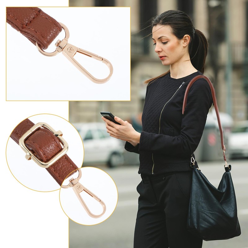 Telooco Shoulder Strap for Bags Adjustable Women's Leather Shoulder Strap