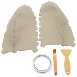 GXARTS One Pair of Leather Rear Door Armrest Cover Compatible with Honda Pilot 2009 2010 2011 2012 2013 2014 2015 Beige