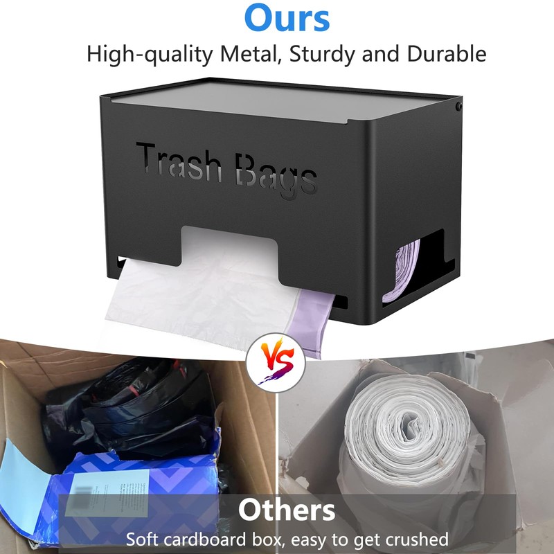 STWWO Extra Large Trash Bag Holder Dispenser, Metal Garbage Bag