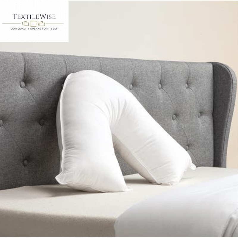 Textile Wise V Shaped Pillow Pregnancy Pillow Polyester Filled -