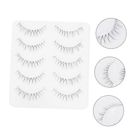 TOVINANNA Dense and Lightweight False Eyelashes 5 Pairs Natural Curl Lashes for Women Fiber Craftsmanship