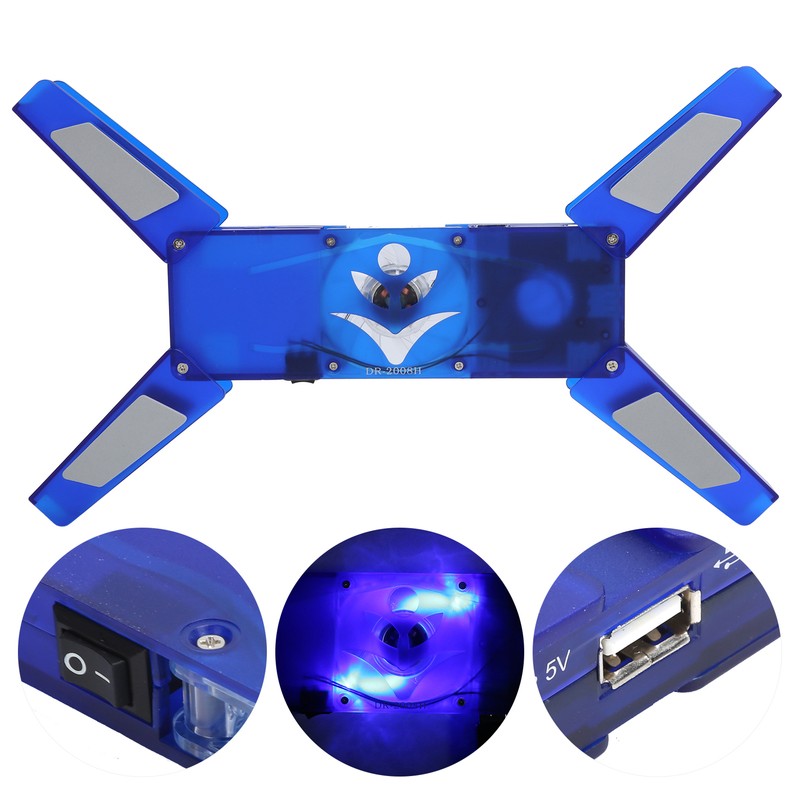 Laptop Cooling Pad Fan with USB Hub Portable Foldable Cooler