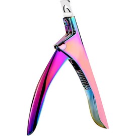 Professional Acrylic False Nail Clippers for Acrylic Nails, Rainbow Nail Tip Cutter Nail Manicure Tool for Salon Home Nail Art