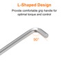 HARFINGTON Hex Key Wrench 1.5mm S2 Steel L-Shape Hexagon Metric