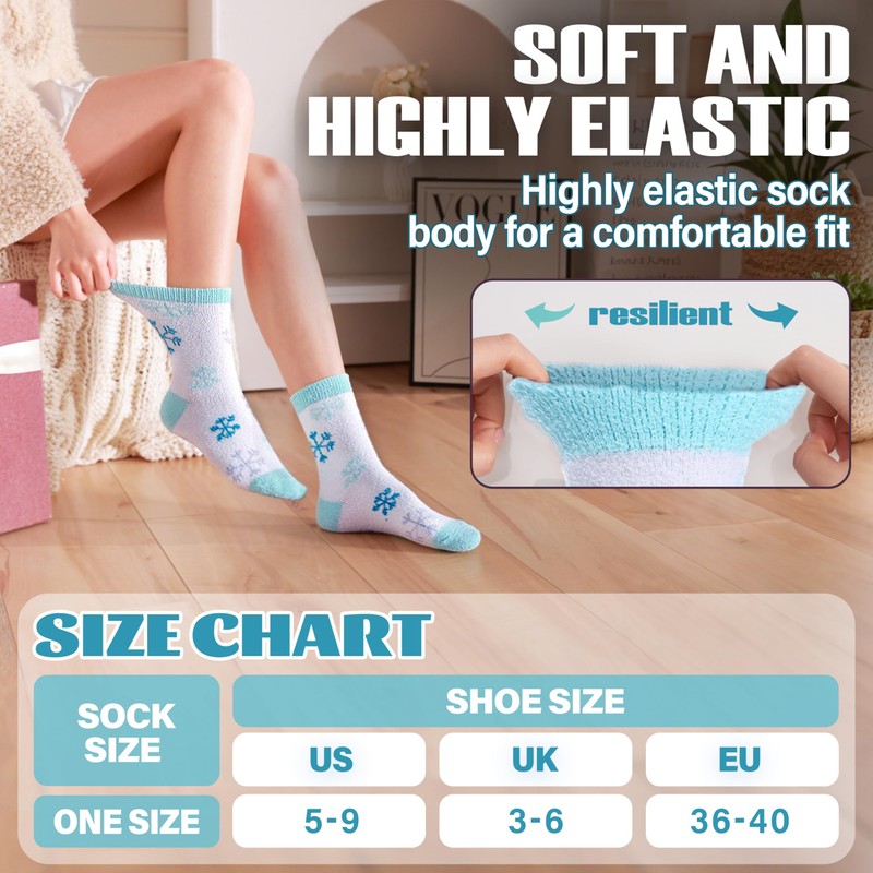 ANTSANG Womens Fuzzy Socks Fluffy Slipper Cozy Cabin Winter Soft