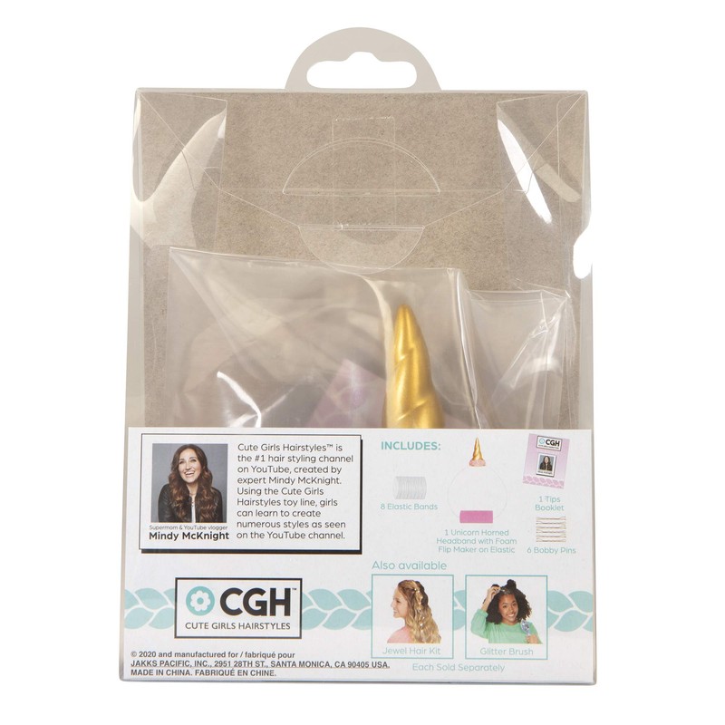 CGH Cute Girls Hairstyles! Unicorn Hair Kit with Bun Maker
