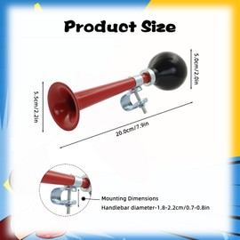 Bike Horn, Silver Blue Red Pink Bicycle Horn,4 Pack Cycling Bicycle Hooter, Clown Horn for Road Bike Mountain Bikes