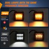 Nilight 2PCS 42W Light Bar 3Inch Cube Pod Light Amber