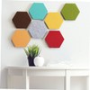 DOITOOL 10Pcs Hexagon Felt Board Acoustic Panels for Wall Decoration