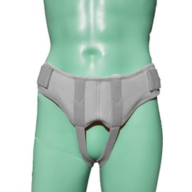 Solace Care Hernia Truss Brace for Single/Double Inguinal Hernia with Two Removeable Pads (Large: 114-116 cm, Grey)