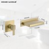 Homevacious Wall Mount Bathtub Faucet Brushed Gold Waterfall Bathtub Single