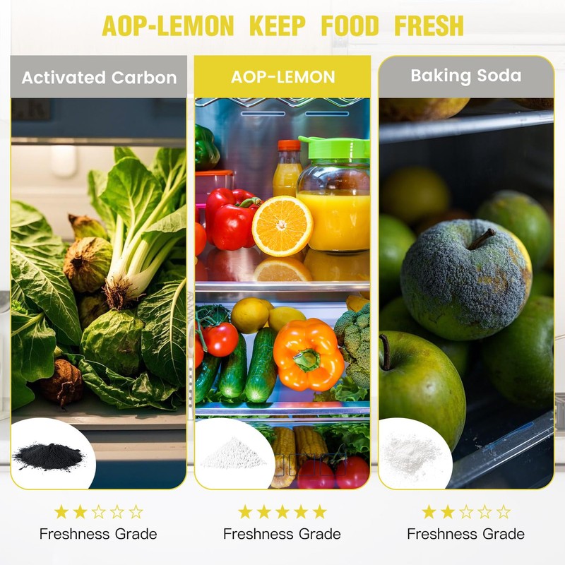 Fridge Deodorizer Odor Eliminator - Refrigerator Cleaner Freshener For Home,