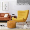 Thgonwid Unstuffed Faux Leather Pouf Cover, Handmade Footstool Ottoman Storage