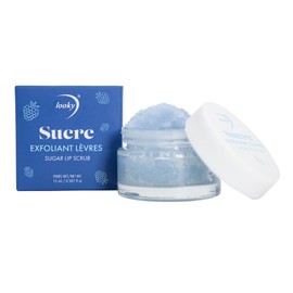 Looky Sugar Lip Scrub, 15ml (0.5 fl. oz), Natural Lip Exfoliator for Soft, Smooth Lips, Infused with Jojoba Oil, Vitamin E, Shea Butter, Avocado Oil – Hydrating, Plumping, Vegan, Cruelty-Free, Paraben-Free, Perfect for Lipstick Prep (Pack of 1, #2 Blue R