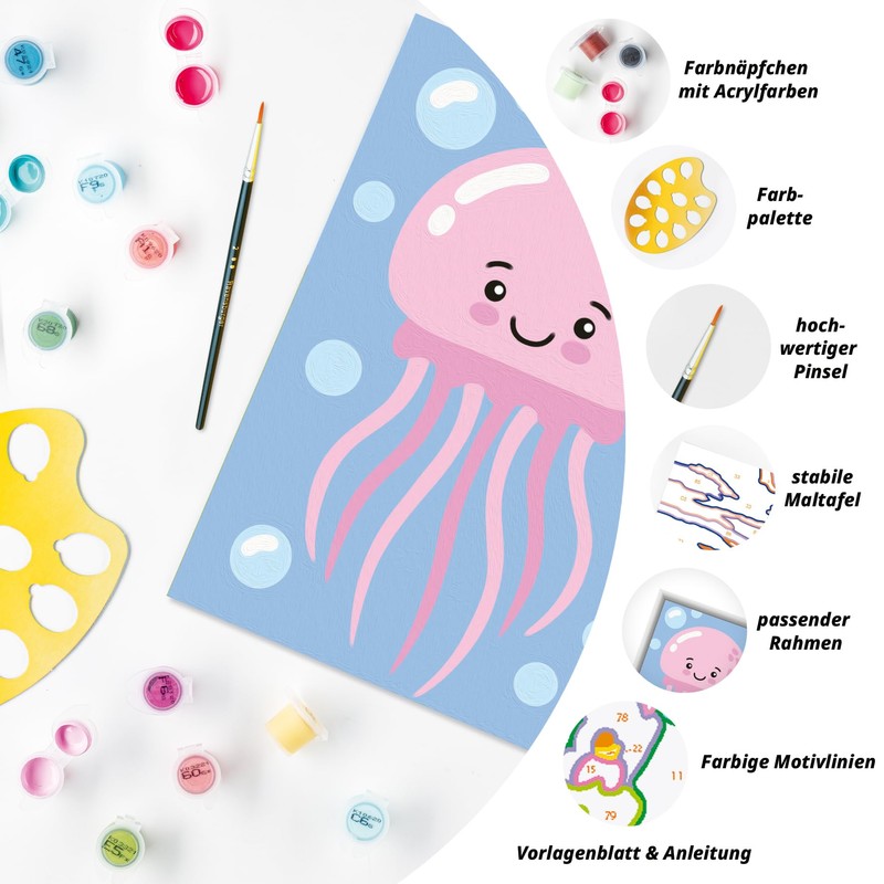 Ravensburger CreArt 23948 - Happy Jellyfish - Painting by Numbers