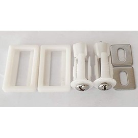 AAN® Toilet Top Cover Lid Toilet Seat Top Fixing Hinges Screws WC Blind Hole Fixing White Easy Installation 2 Pack