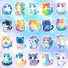 SigyoJeom 200PCS Starry Sky Cat Stickers, Holographic Stickers for Kids