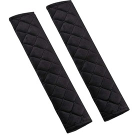 JX-SHOPPU Seat Belt Cushion, Seat Belt Cover, Cushion Pad, Set of 2, Shoulder Pad for Car, Car Accessories, Custom, Fashionable, (Black)