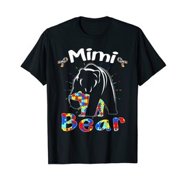 Cute Mimi Bear Autism Awareness Autistic Family Lover T-Shirt