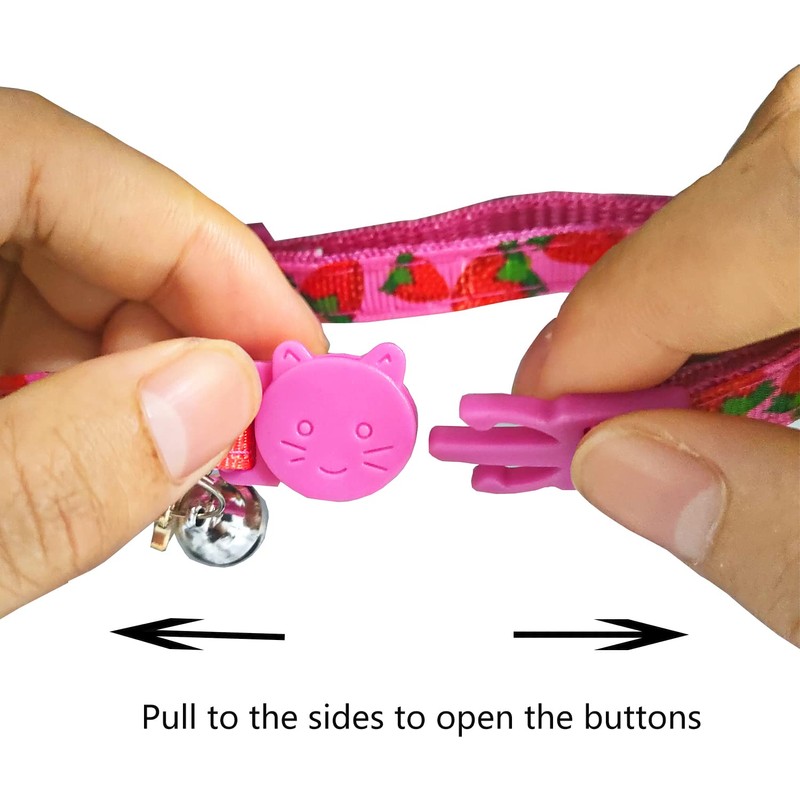 2 Pack Cat Collars Adjustable Kitten Collars with Bells Breakaway
