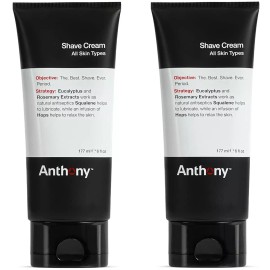 Anthony Shave Cream, 6 Fl Oz (Pack of 2)