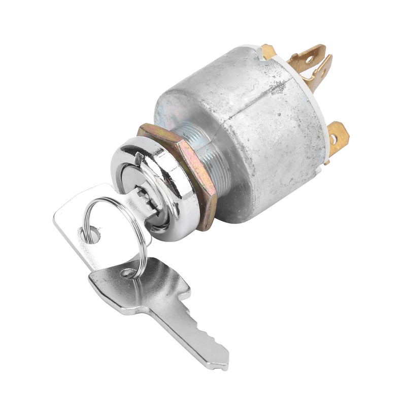 Universal Ignition Switch Lock Cylinder with Keys Aluminum Alloy Replacement
