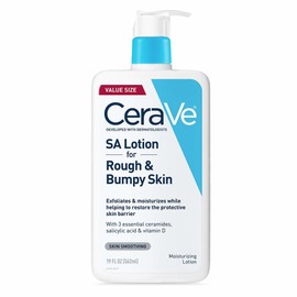 Cerave SA Lotion for Rough and Bumpy Skin Vitamin D Hyaluronic Acid Lactic Acid Niacin Acid 19 Ounce (Pack of 1) Size / 거칠고 울퉁불퉁한 피부를 위한 세라브 SA 로션 비타민 D 히알루론산 젖산 나이아신아마이 19 Ounce (Pack of 1) Size
