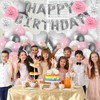 Pink Birthday Party Decorations, Pink Silver Balloons Birthday Decorations for