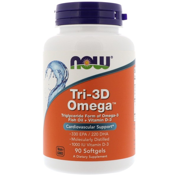 NOW Foods, (3 Pack Tri-3D Omega, 330 EPA/220 DHA, 90 Softgels